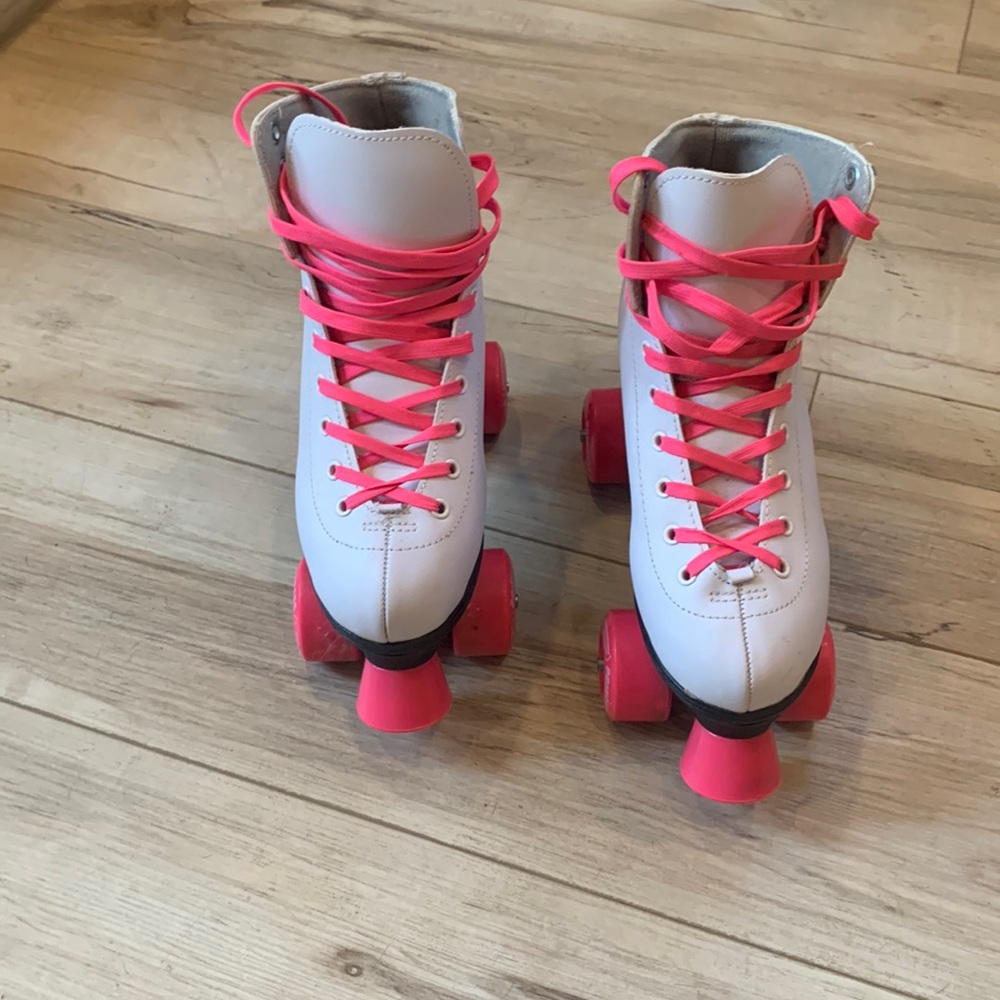 Hot pink and white Roller Skates!